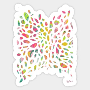 Carnival Drops No. 2: the 2nd Piece to a Brightly Colored Abstract Art Series Sticker